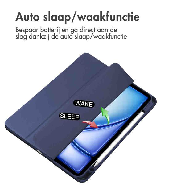 imoshion Trifold Hardcase Bookcase Apple iPad Air 13 inch (2025) M3 / (2024) M2 - Donkerblauw