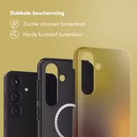 Selencia Vivid Backcover met MagSafe Samsung Galaxy S25 - Gradient Olive Dust