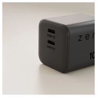 Zens Compact Oplader 2x USB-C 100W - Power Adapter - Zwart