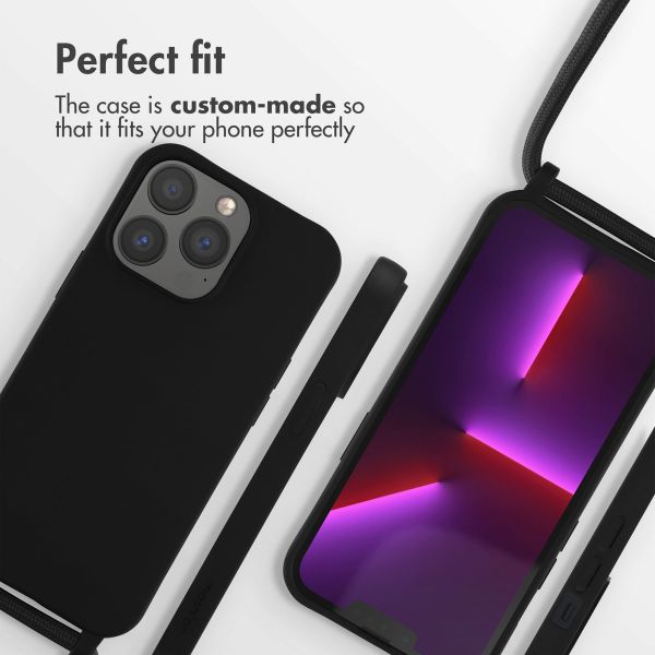 imoshion Silicone Case with Strap Apple iPhone 13 Pro - Black