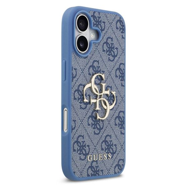 Guess 4G Metal Logo Backcover Apple iPhone 17 - Blauw