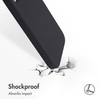 Accezz Liquid Silicone Back Cover with MagSafe Apple iPhone 17e / 16e - Black
