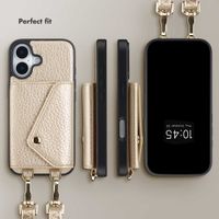 Selencia Sera Phone Case with Cord and Envelope Card Holder Apple iPhone 17 - Champagne