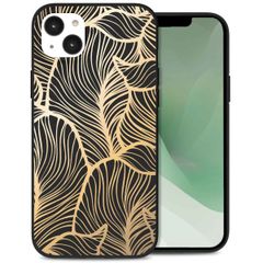 imoshion Design hoesje iPhone 14 Plus - Bladeren / Zwart