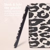 imoshion Design Slim Hard Case Sleepcover met stand Kobo Libra 2 / Tolino Vision 6 - Leopard