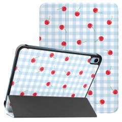 imoshion Design Trifold Bookcase Apple iPad 11 (2025) 11 inch A16 / iPad 10 (2022) 10.9 inch - Cherry Check