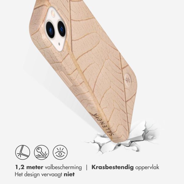 Selencia Aurora Fashion Backcover iPhone 13 - Duurzaam hoesje - 100% gerecycled - Earth Leaf Beige