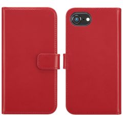 Selencia Echt Lederen Bookcase iPhone 16e - Rood