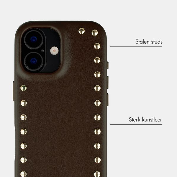 Selencia Studs Backcover met MagSafe Apple iPhone 17 - Cacao Crush
