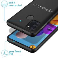 imoshion Design hoesje Samsung Galaxy A21s - Why The Fuck Not - Zwart