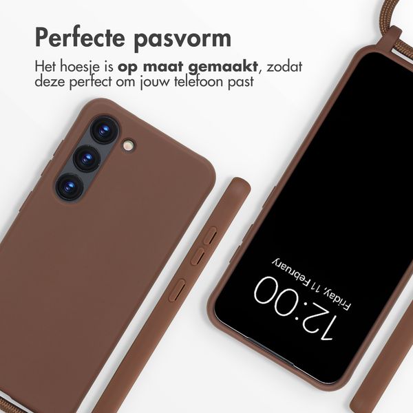 imoshion Siliconen hoesje met koord Samsung Galaxy S23 - Bruin