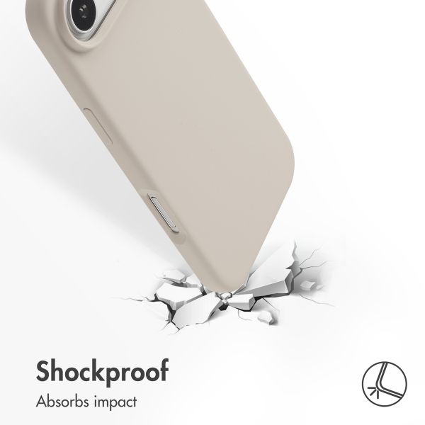 Accezz Liquid Silicone Back Cover with MagSafe Apple iPhone Air - Stone