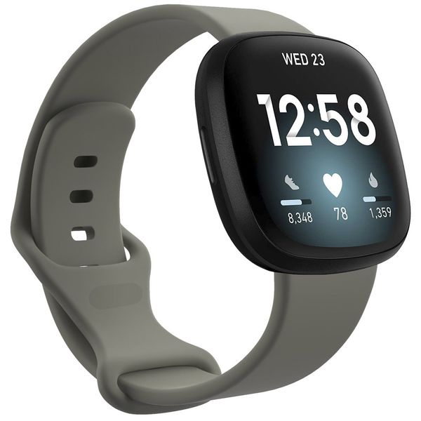 imoshion Siliconen bandje Fitbit Versa 4 / 3 / Sense (2) - Donkergrijs