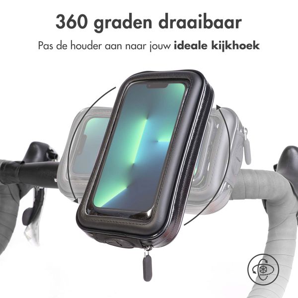 Accezz Telefoonhouder fiets iPhone 14 Pro Max - Universeel - met case - Zwart