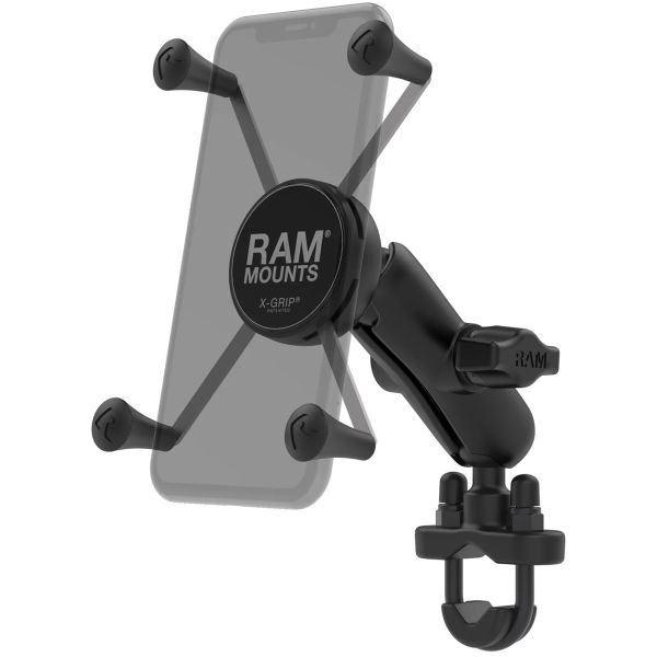 RAM Mounts X-Grip® U-Bolt telefoonhouder fiets/motor/scooter - Universeel - Groot - Zwart