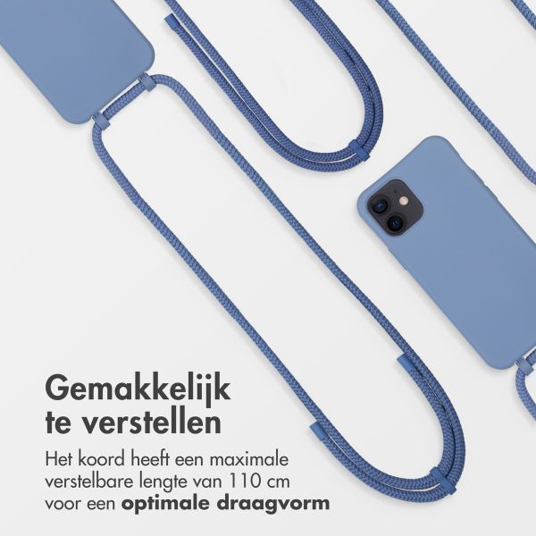 imoshion Color Backcover met afneembaar koord MagSafe Apple iPhone 12 (Pro) - Ash Blue
