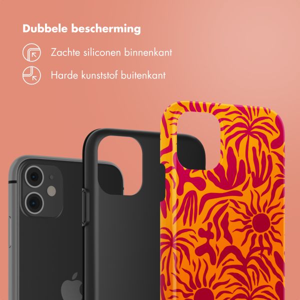 Selencia Vivid Tough Backcover iPhone 11 - Tropical Vibes Apricot