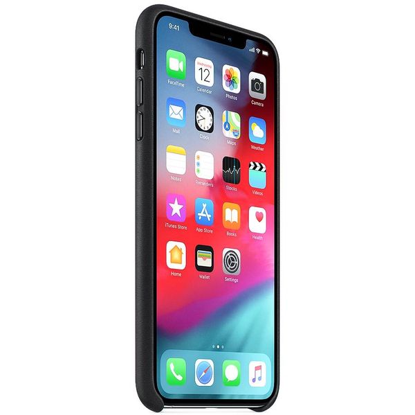 Apple Leather Backcover Apple iPhone Xs Max - Black