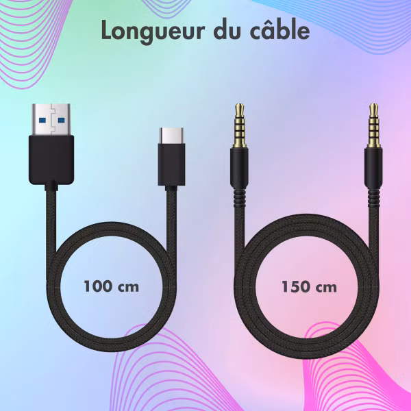 imoshion Draadloze Kinderkoptelefoon LED Light - Decibelbegrenzer - Met AUX kabel - Cobalt Blue