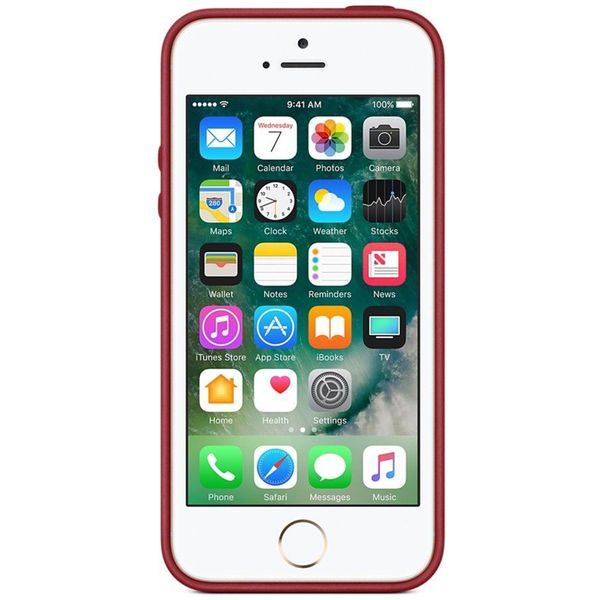 Apple Leather Backcover Apple iPhone SE (2016) / 5 / 5s - Red