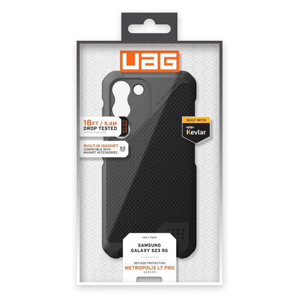 UAG Metropolis LT Backcover Samsung Galaxy S23 - Kevlar Black