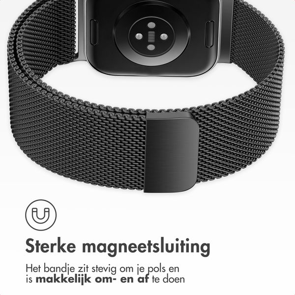 imoshion Milanees magnetisch bandje Xiaomi Smart Band 9 / 8 Pro / Redmi Watch 6 / 5 / 4 - Zwart