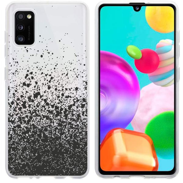 imoshion Design hoesje Samsung Galaxy A41 - Spetters - Zwart