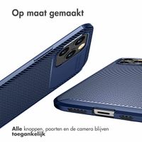 imoshion Carbon Softcase Backcover iPhone 12 Pro Max - Blauw