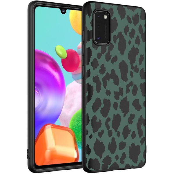 imoshion Design hoesje Samsung Galaxy A41 - Luipaard - Groen / Zwart