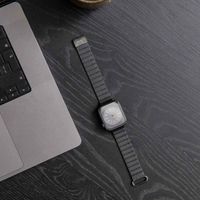 imoshion Magnetisch lederen bandje Apple Watch Series 1 t/m 10 / SE / Ultra (2) (44/45/46/49 mm) - Zwart