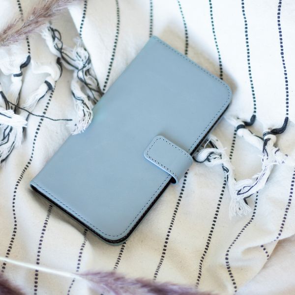 Selencia Echt Leren Bookcase Apple iPhone 11 - Air Blue