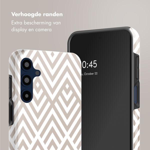 Selencia Vivid Tough Backcover Samsung Galaxy A16 - Beige Zigzag