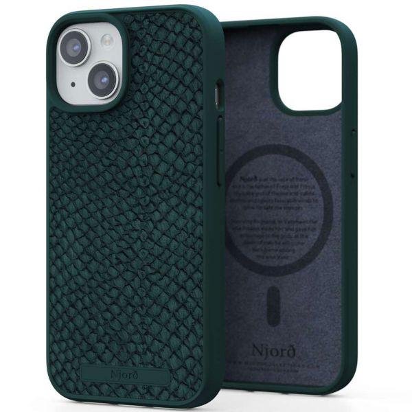 Njorð Collections Salmon Leather MagSafe Case iPhone 15 - Green