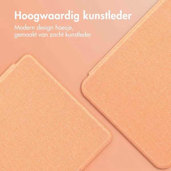 imoshion Canvas Sleepcover Bookcase Kobo Nia - Peach