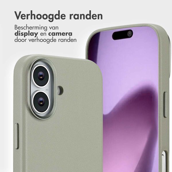 Accezz Leather Bookcase 2-in-1 met MagSafe Apple iPhone 17 - Light Grey