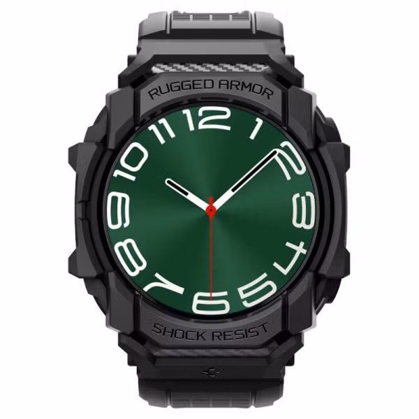 Spigen Rugged Armor™ Pro Case Samsung Galaxy Watch Ultra (2024/2025) - Mat Zwart