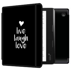 imoshion Design Slim Hard Case Sleepcover met stand Kobo Sage / Tolino Epos 3 - Live Laugh Love