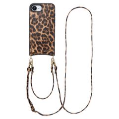 Selencia Nova Phone Case with Cord and Card Holder Apple iPhone 17e / 16e - Leopard
