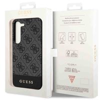 Guess Bottom Stripe 4G Backcover Samsung Galaxy S24 Plus - Zwart