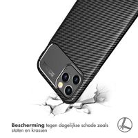 imoshion Carbon Softcase Backcover iPhone 12 (Pro) - Zwart