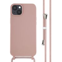 imoshion Siliconen hoesje met koord iPhone 14 Plus - Sand Pink