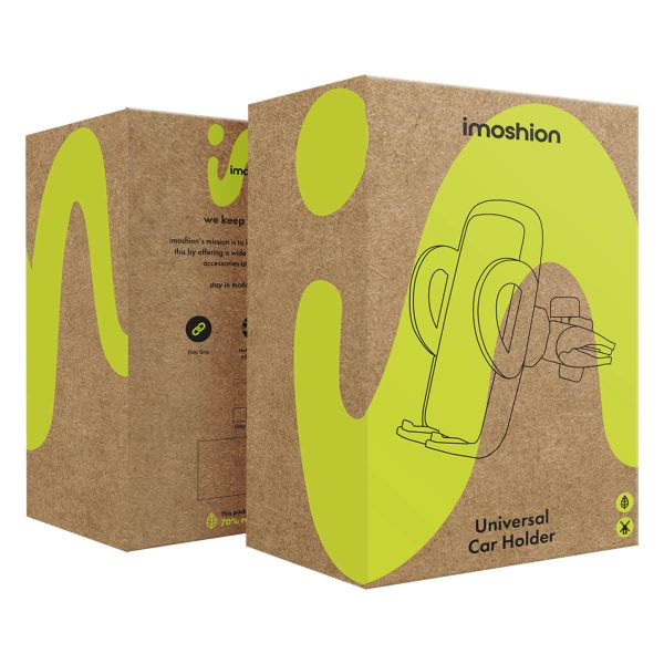 imoshion Telefoonhouder auto - Verstelbaar - Universeel - Carbon - Ventilatierooster - Zwart - Samsung Galaxy S24 FE