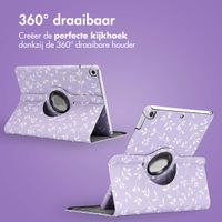 imoshion 360° Draaibare Design Bookcase Apple iPad 9 (2021) 10.2 inch / iPad 8 (2020) 10.2 inch / iPad 7 (2019) 10.2 inch - Laverder Flowers