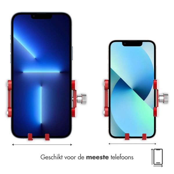 imoshion Telefoonhouder fiets - Verstelbaar - Universeel - Aluminium - Rood