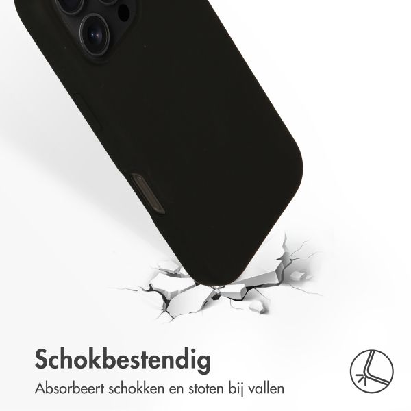 Accezz Liquid Silicone Backcover met MagSafe Apple iPhone 16 Pro - Zwart