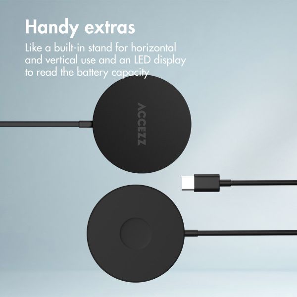 Accezz Wireless Charger USB-C - MagSafe Wireless Charger - 1 Metre - Black