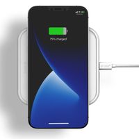 Zens Aluminium Single Wireless Charger - Draadloze oplader voor Apple en Samsung - 10 watt - Wit