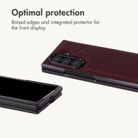 imoshion Faux Leather MagSafe Back Cover with Card Holder Samsung Galaxy Z Fold 8 Ultra - Wine Red