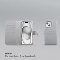 Selencia Olyn Detachable Bookcase with MagSafe Apple iPhone 15 - Grey