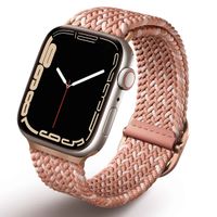 Uniq Aspen Designer Edition Braided bandje Apple Watch Series 1 t/m 9 / SE (38/40/41 mm) | Series 10 / 11 (42 mm) - Citrus Pink